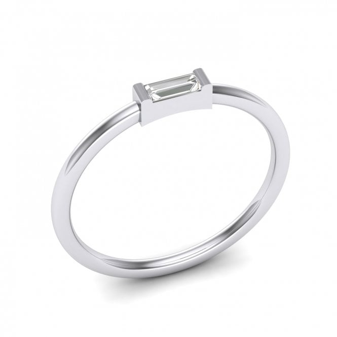 Elizabeth White Gold Lab Diamond Engagement Ring