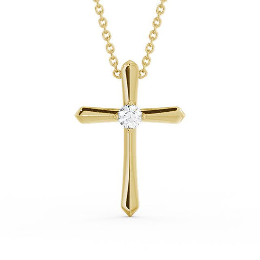 Aaligah Gold Cross Diamond Pendant