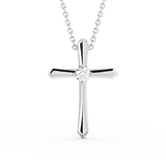 Aaligah White Gold Cross Diamond Pendant