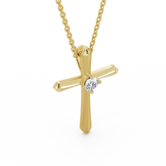 Aaligah Gold Cross Diamond Pendant