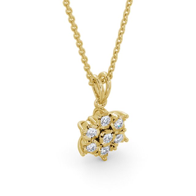 Addison Gold Cluster Diamond Pendant