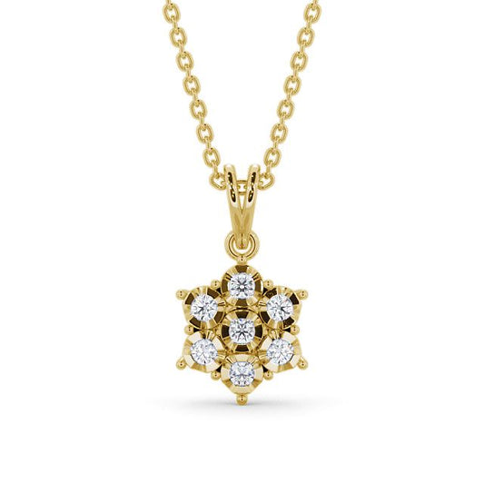 Addison Gold Cluster Diamond Pendant