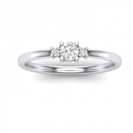 Aria White Gold Lab Diamond Three Stone Engagement Ring