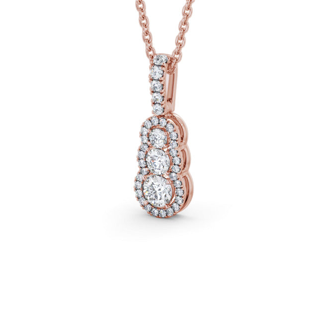 Aubrey Rose Gold Cluster Style Lab Diamond Pendant