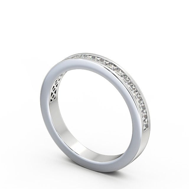 Bella White Gold Lab Diamond Half Eternity Ring