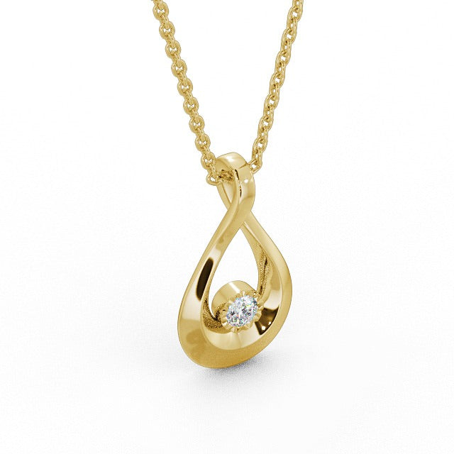 Chloe Gold Drop Style Lab Diamond Pendant