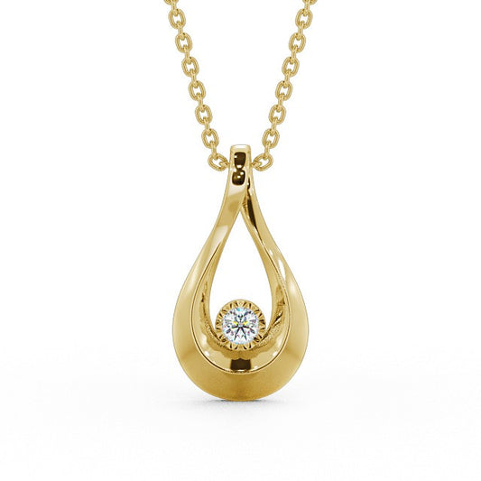 Chloe Gold Drop Style Lab Diamond Pendant