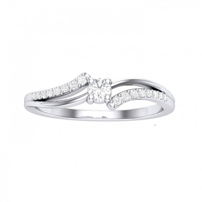 Emily White Gold Lab Diamond Engagement Ring