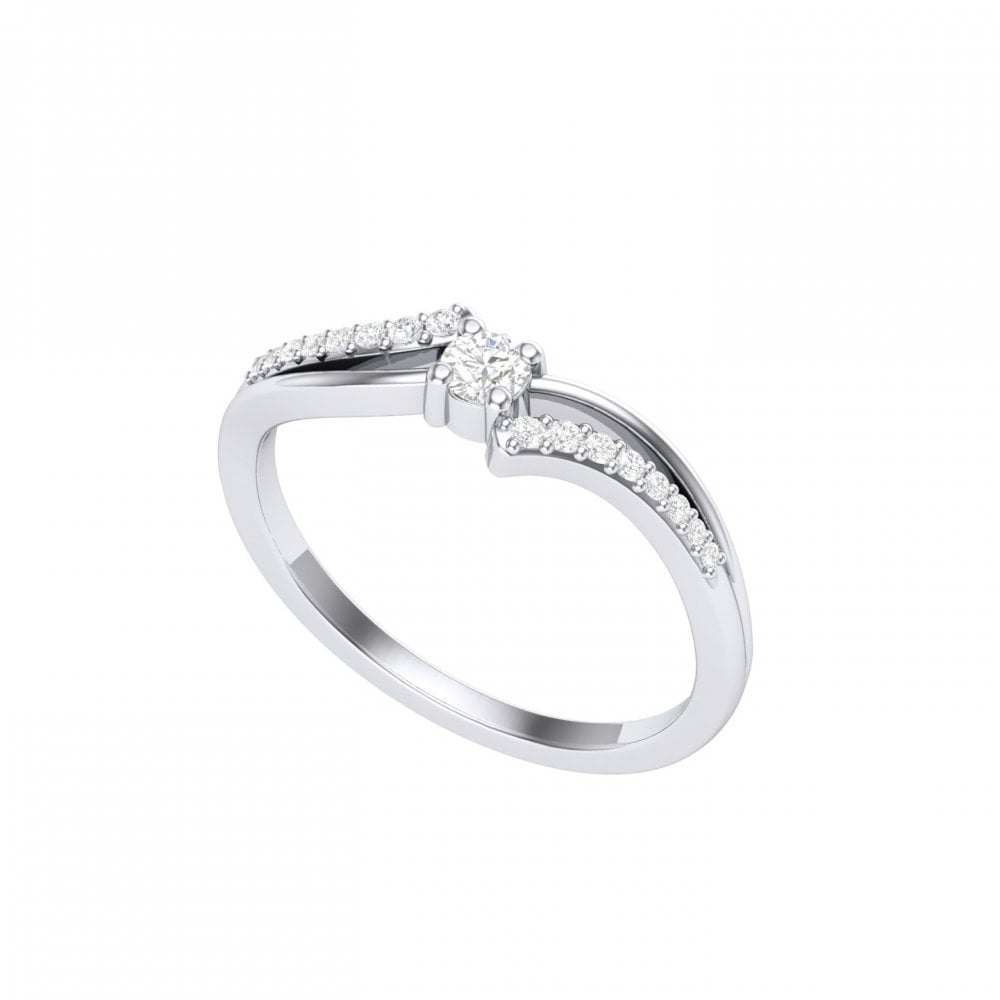 Emily White Gold Lab Diamond Engagement Ring