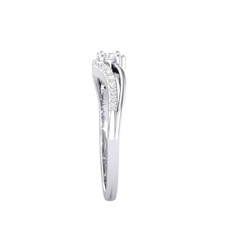 Emily White Gold Lab Diamond Engagement Ring