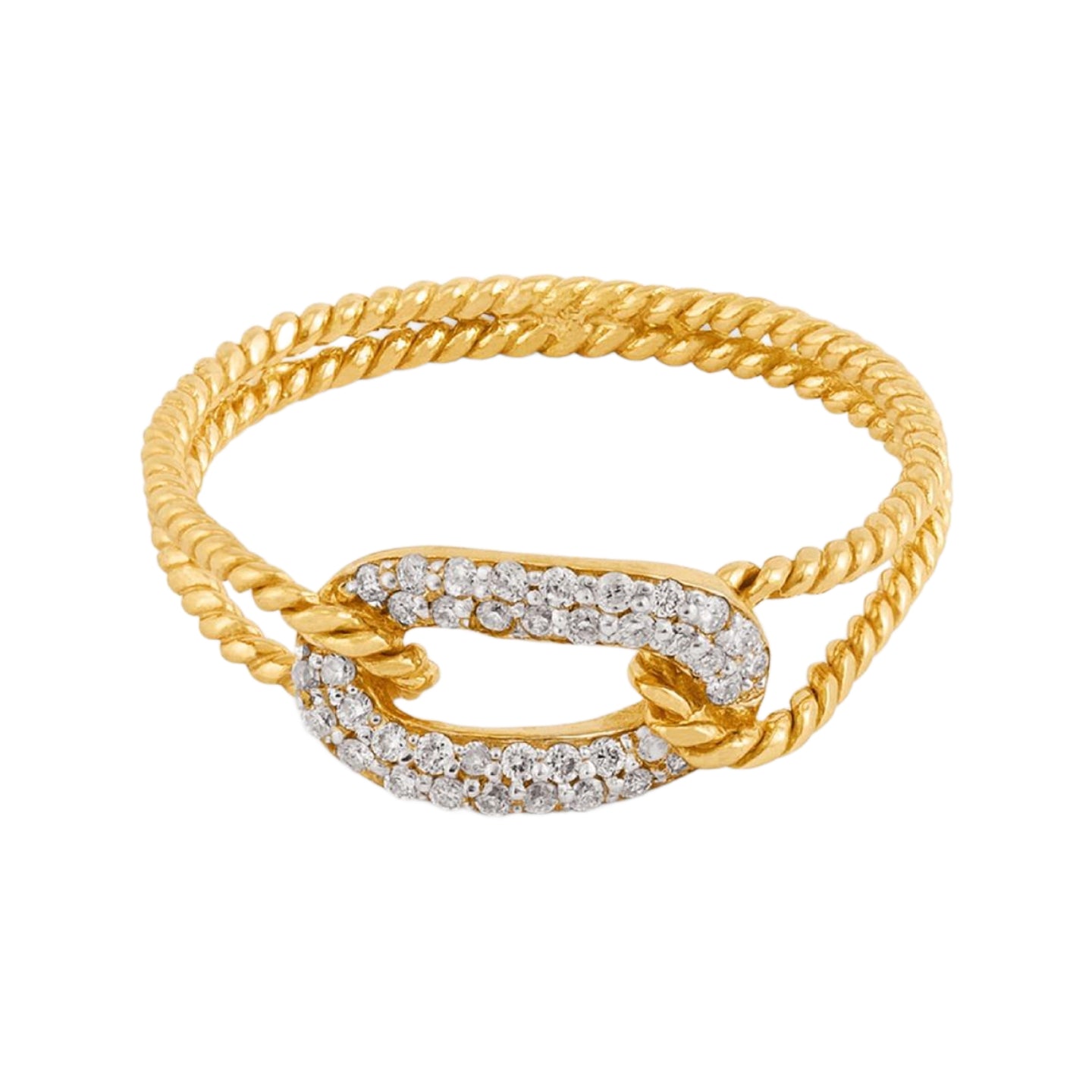 Evelyn Yellow Gold Lab Diamond Ring