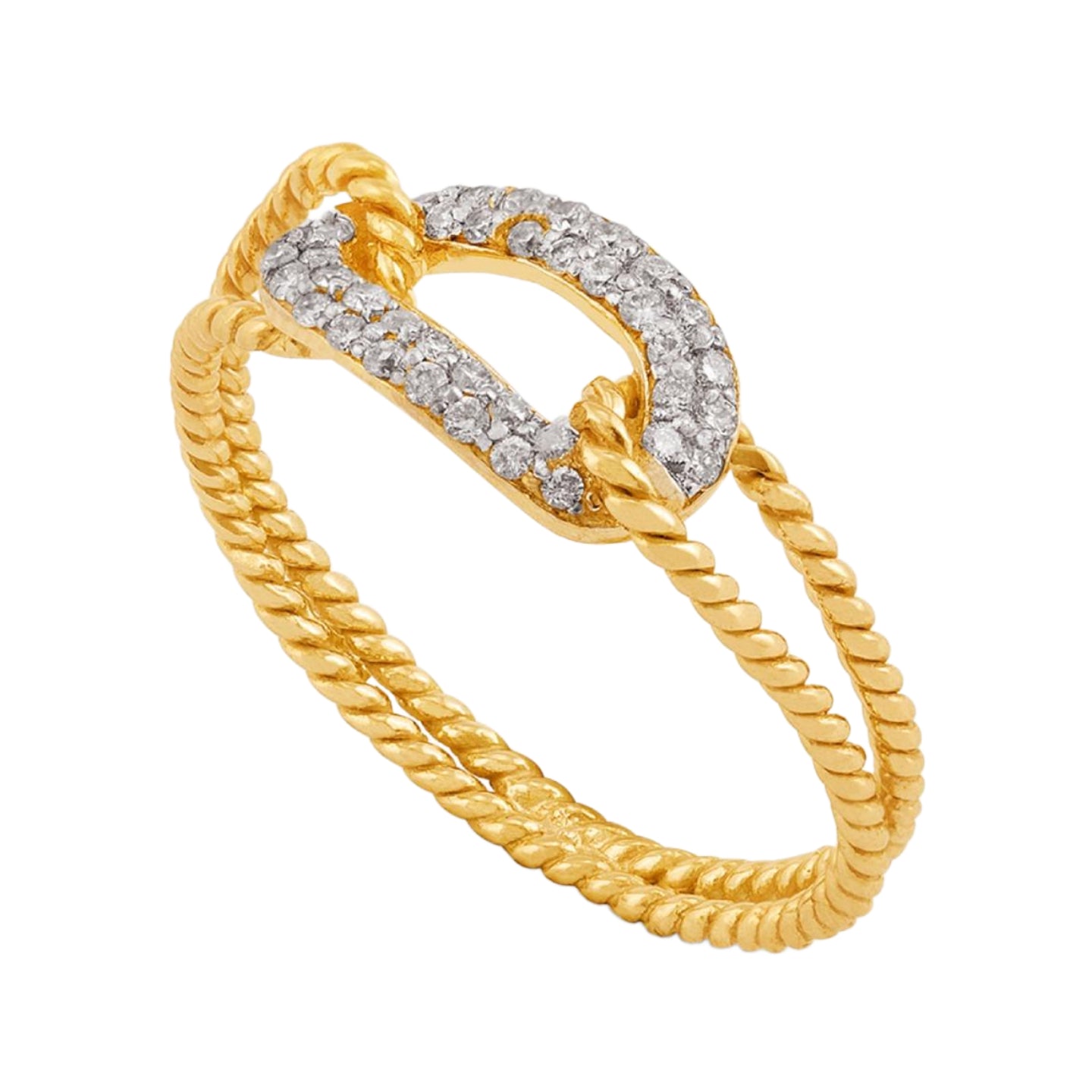 Evelyn Yellow Gold Lab Diamond Ring