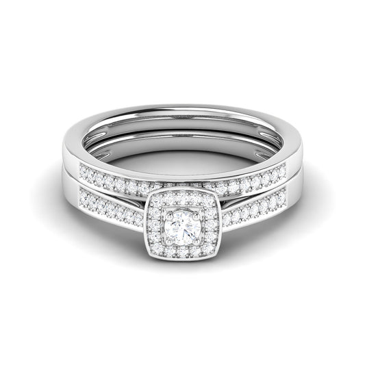 Everly White Gold Lab Diamond Solitaire Twin Engagement Ring