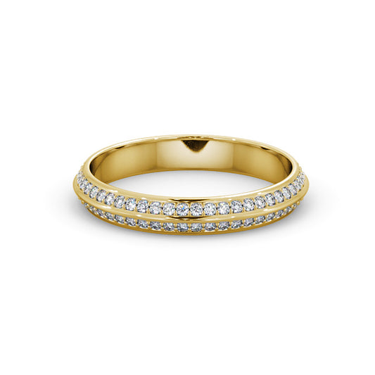 Gabriella Yellow Gold Lab Diamond Half Eternity Ring