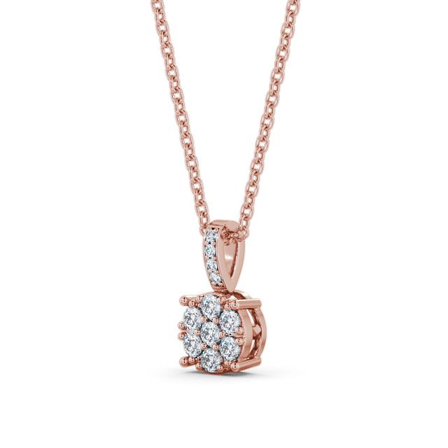 Isla Rose Gold Cluster Style Lab Diamond Pendant