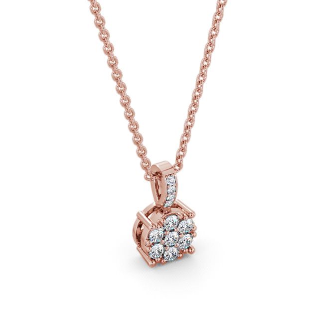 Isla Rose Gold Cluster Style Lab Diamond Pendant