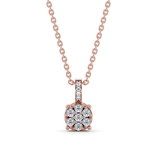 Isla Rose Gold Cluster Style Lab Diamond Pendant