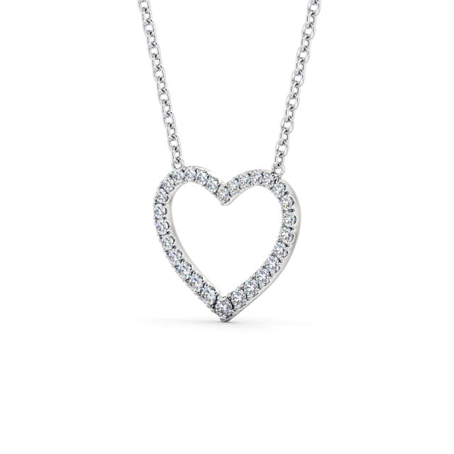 Leah White Gold Heart Lab Diamond Pendant