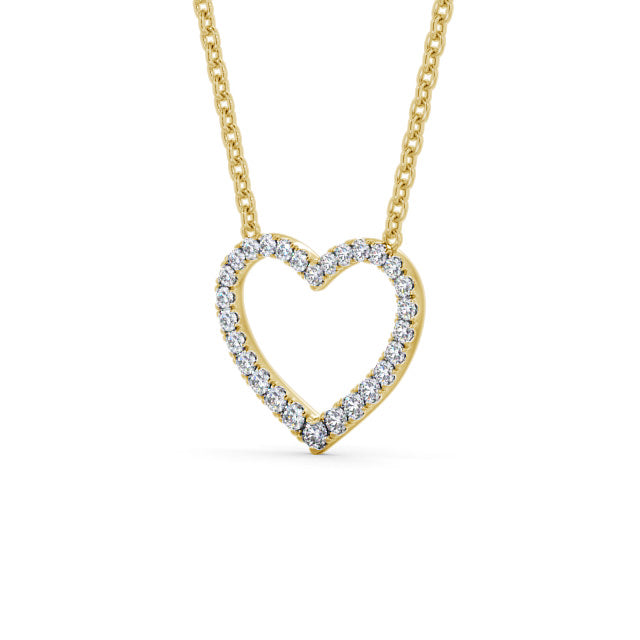 Leah Gold Heart Lab Diamond Pendant