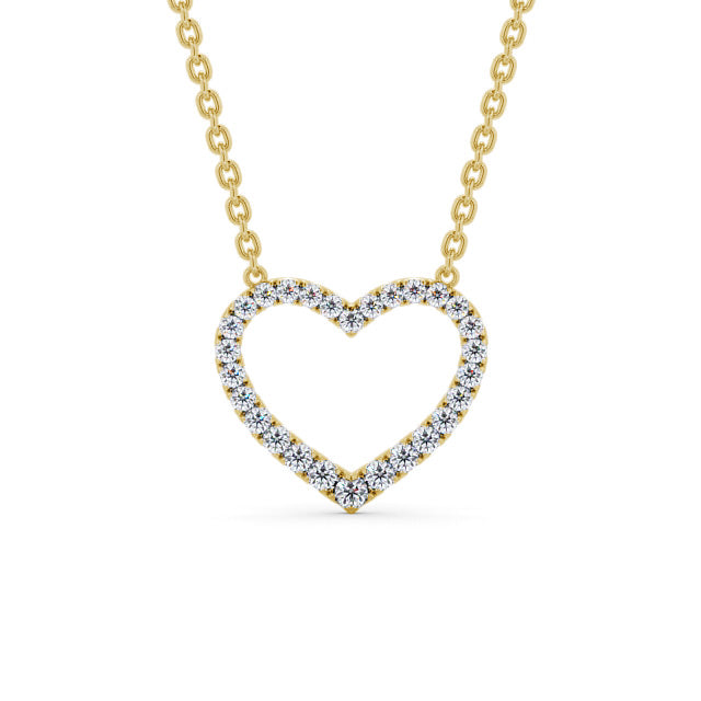 Leah Gold Heart Lab Diamond Pendant