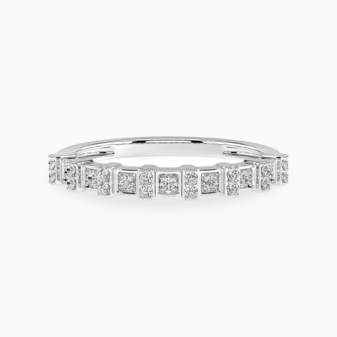 Lily White Gold Lab Diamond Twin Engagement Ring