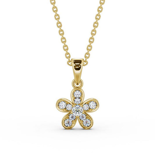 Madison Gold Floral Design Lab Diamond Pendant