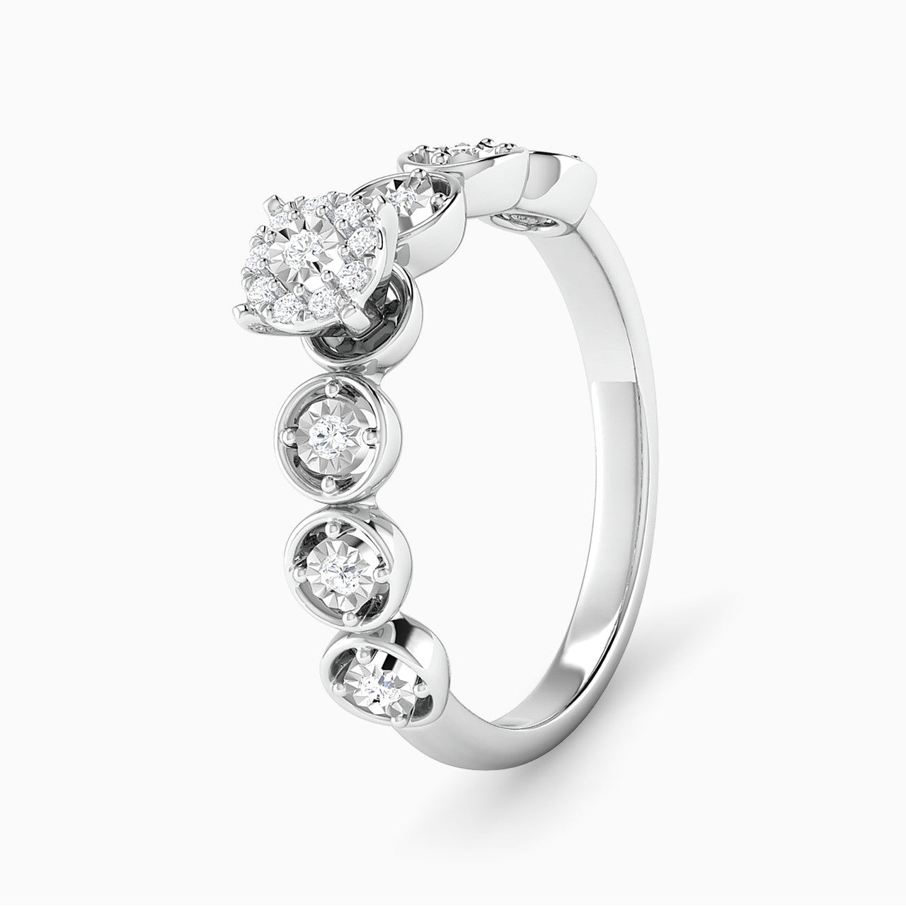 Maya White Gold Lab Diamond Twin Engagement Ring