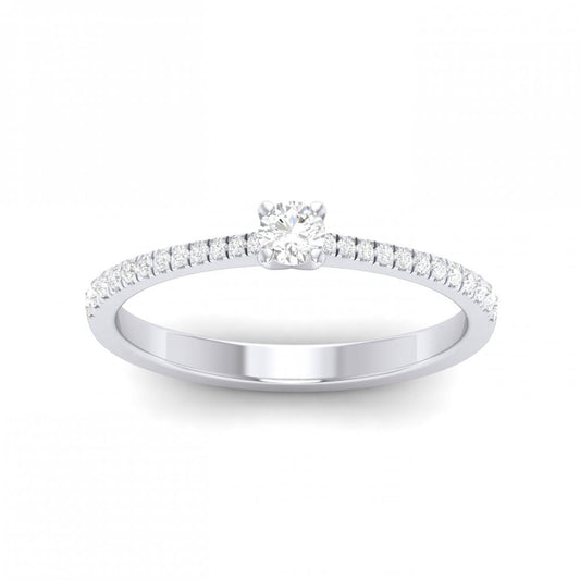 Mila White Gold Lab Diamond Engagement Ring