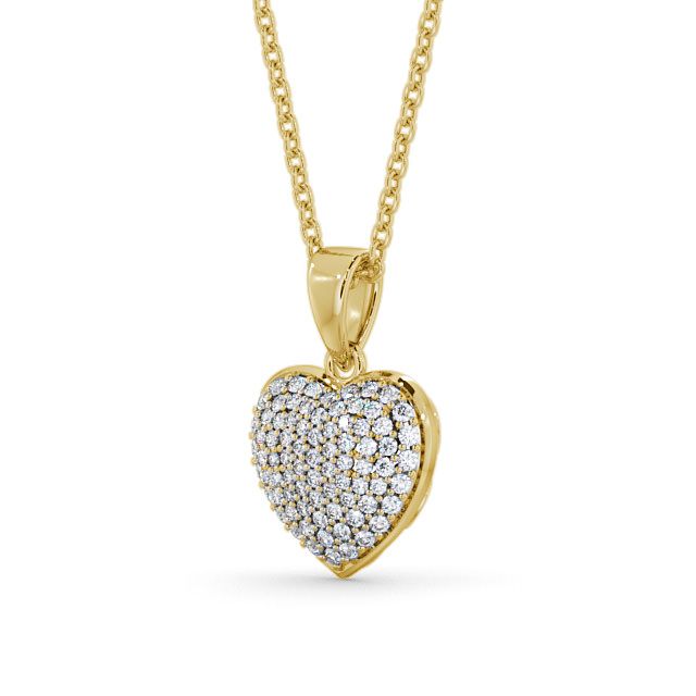 Natalie Gold Heart Lab Diamond Pendant