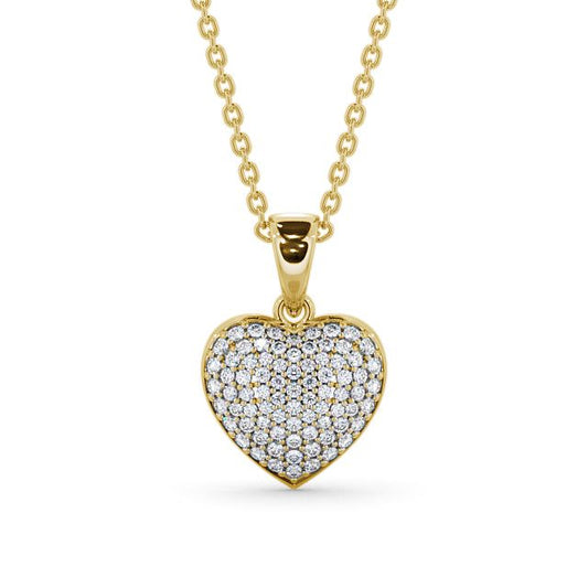 Natalie Gold Heart Lab Diamond Pendant