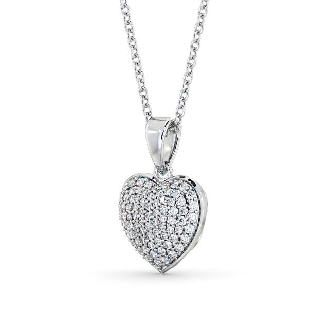 Natalie White Gold Heart Lab Diamond Pendant