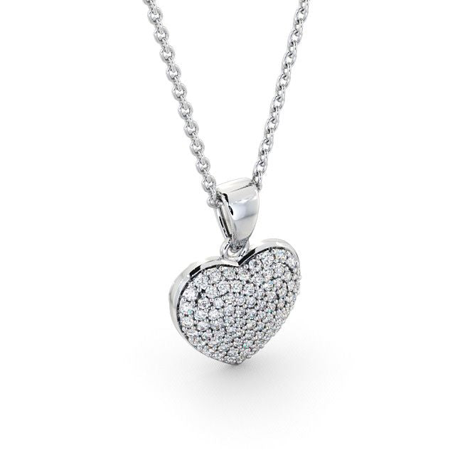 Natalie White Gold Heart Lab Diamond Pendant