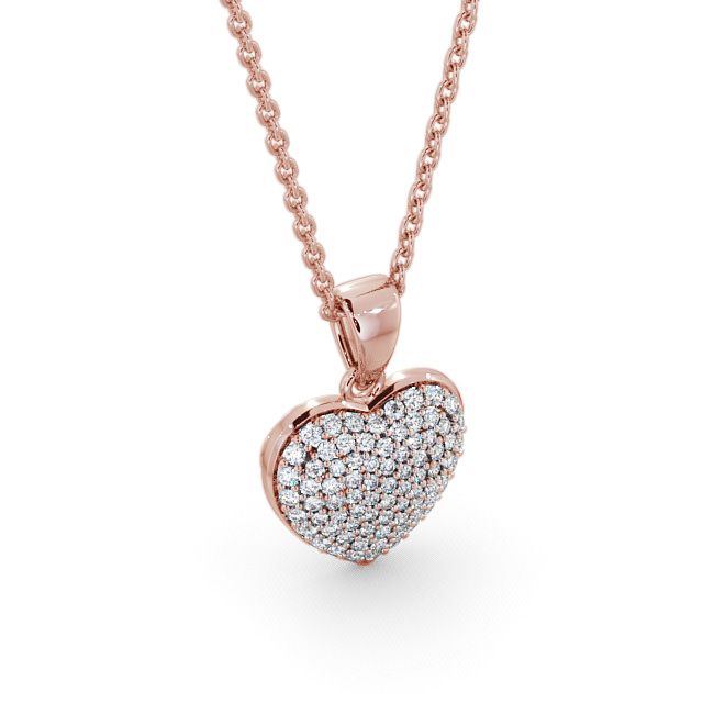 Natalie Rose Gold Heart Lab Diamond Pendant