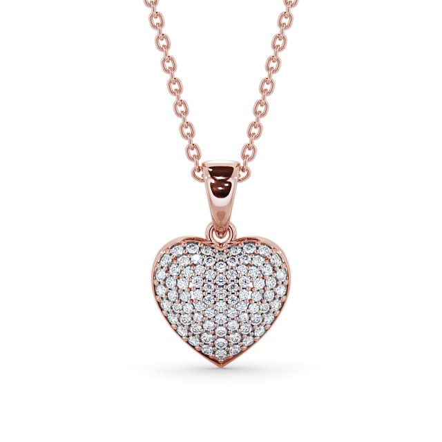 Natalie Rose Gold Heart Lab Diamond Pendant