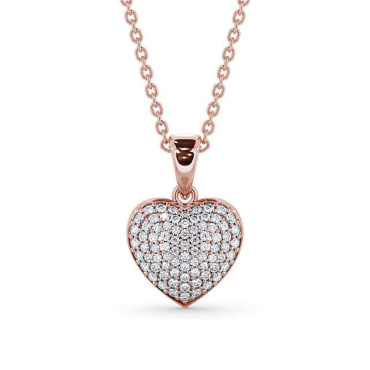 Natalie Rose Gold Heart Lab Diamond Pendant