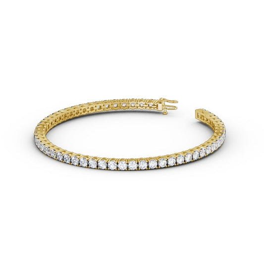 Luna Yellow Gold Lab Diamond Tennis Bracelet