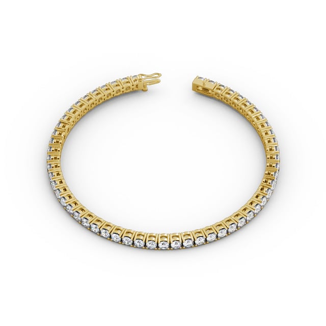 Luna Yellow Gold Lab Diamond Tennis Bracelet