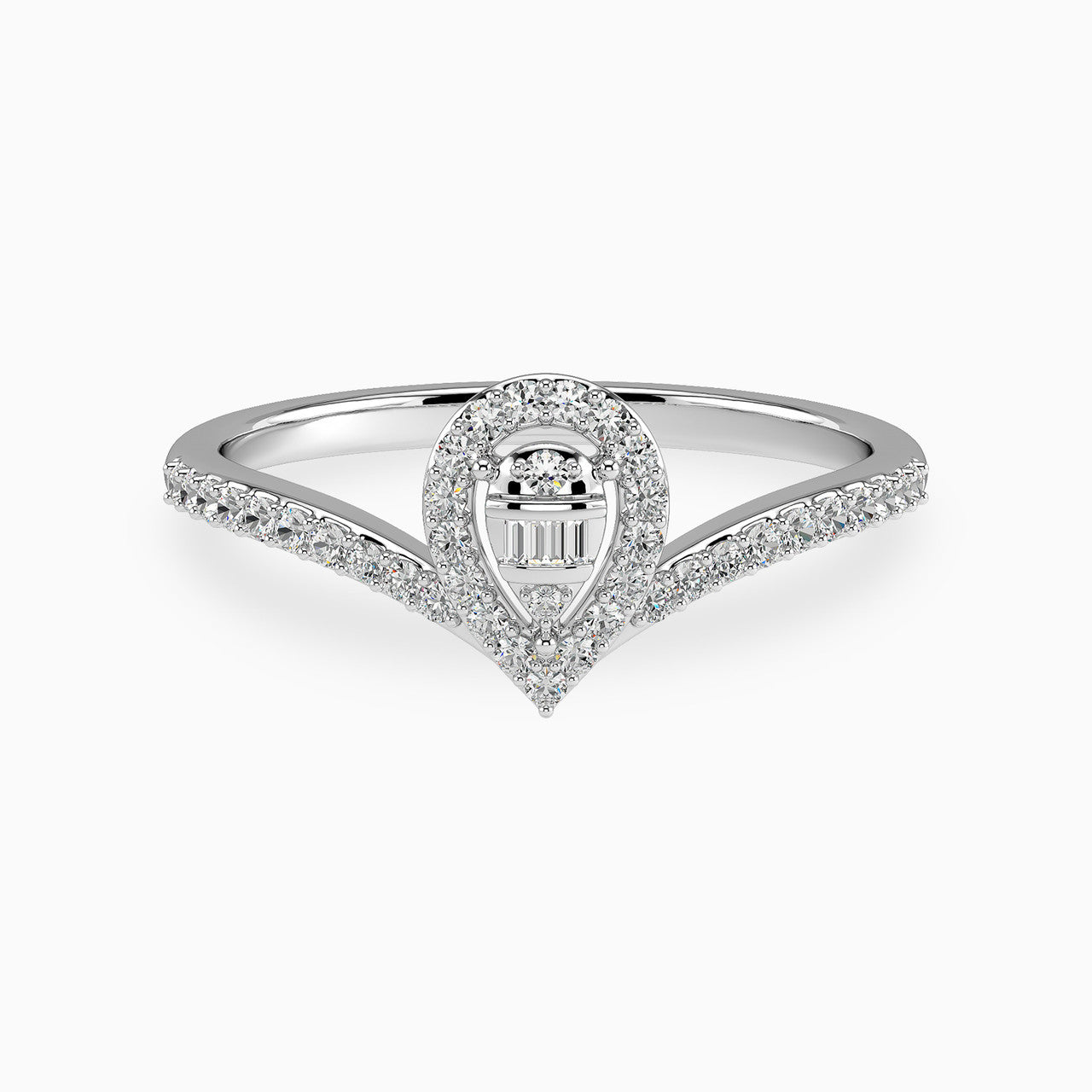 Riley White Gold Lab Diamond Twin Engagement Ring