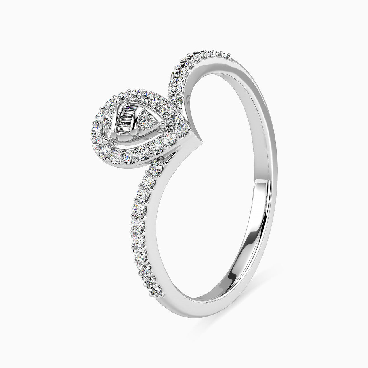 Riley White Gold Lab Diamond Twin Engagement Ring