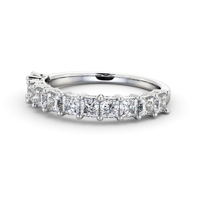 Skyler White Gold Lab Diamond Half Eternity Ring