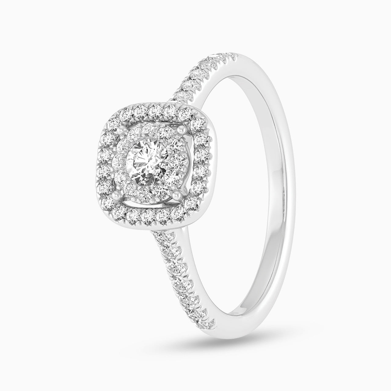 Stella White Gold Lab Diamond Solitaire Twin Engagement Ring