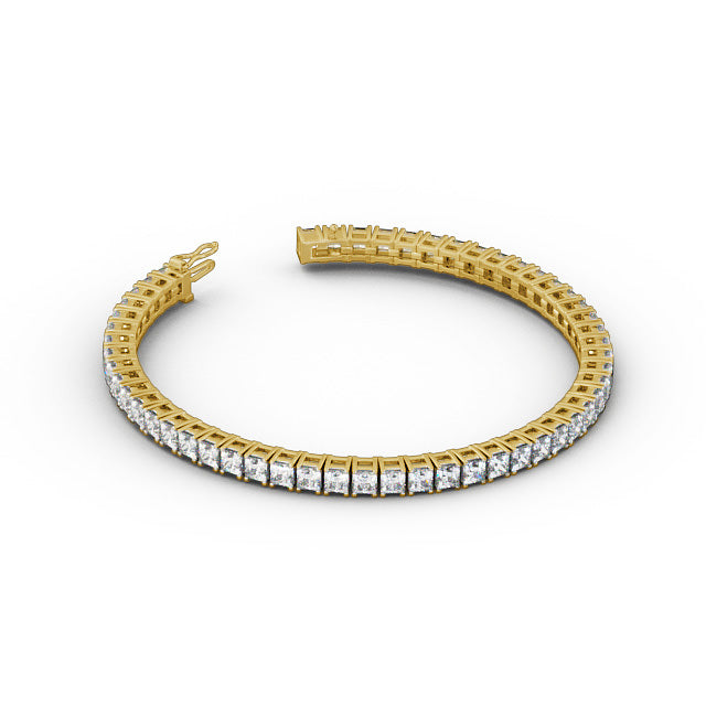 Harper Yellow Gold Princess Lab Diamond Tennis Bracelet