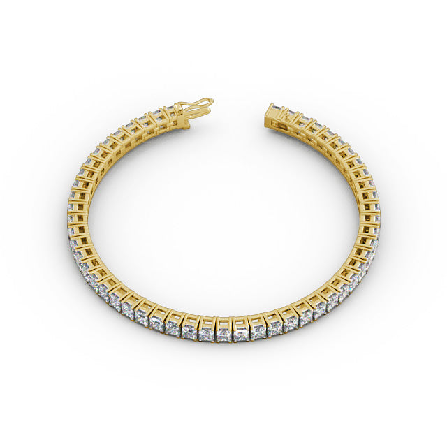 Harper Yellow Gold Princess Lab Diamond Tennis Bracelet