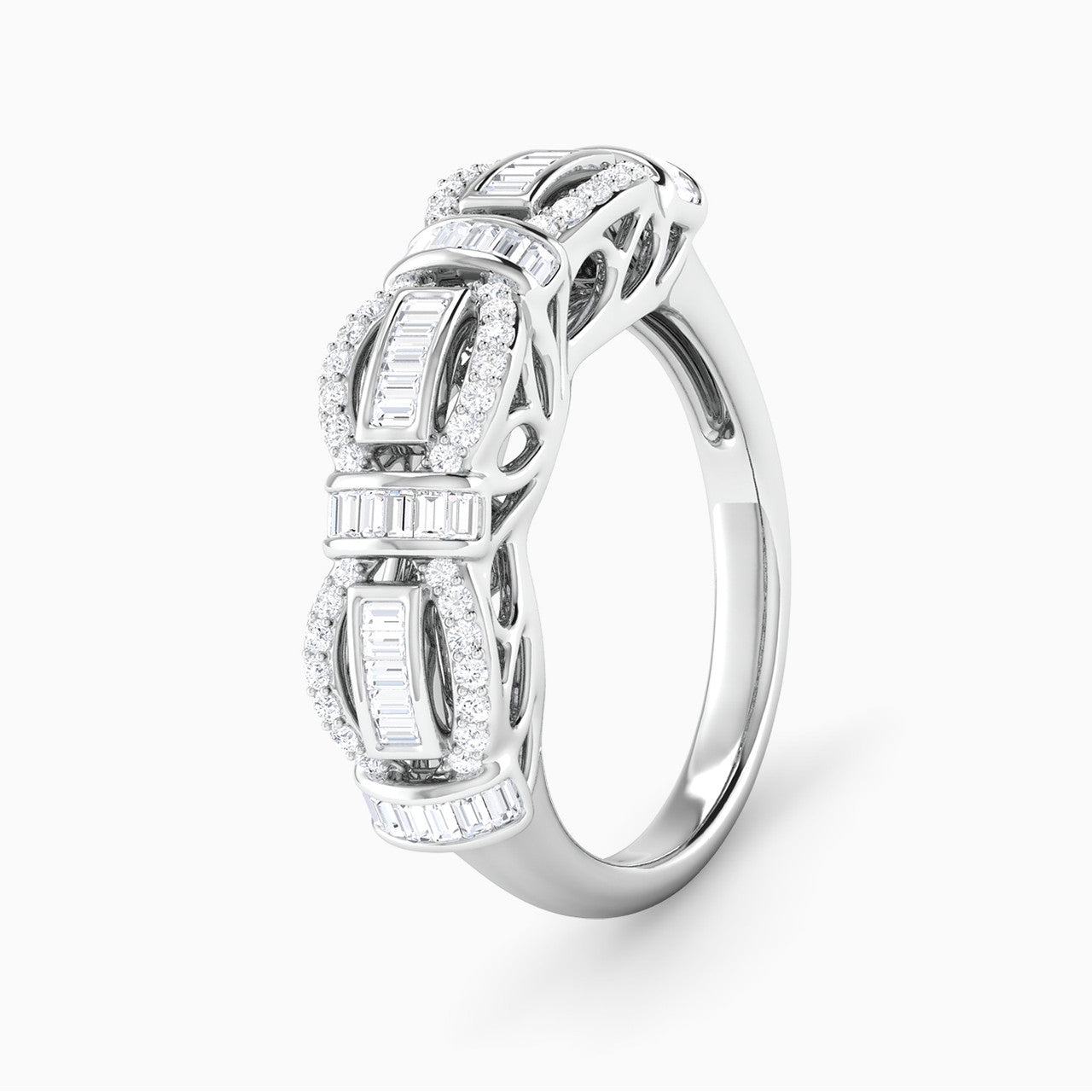 Zoey White Gold Lab Diamond Twin Engagement Ring