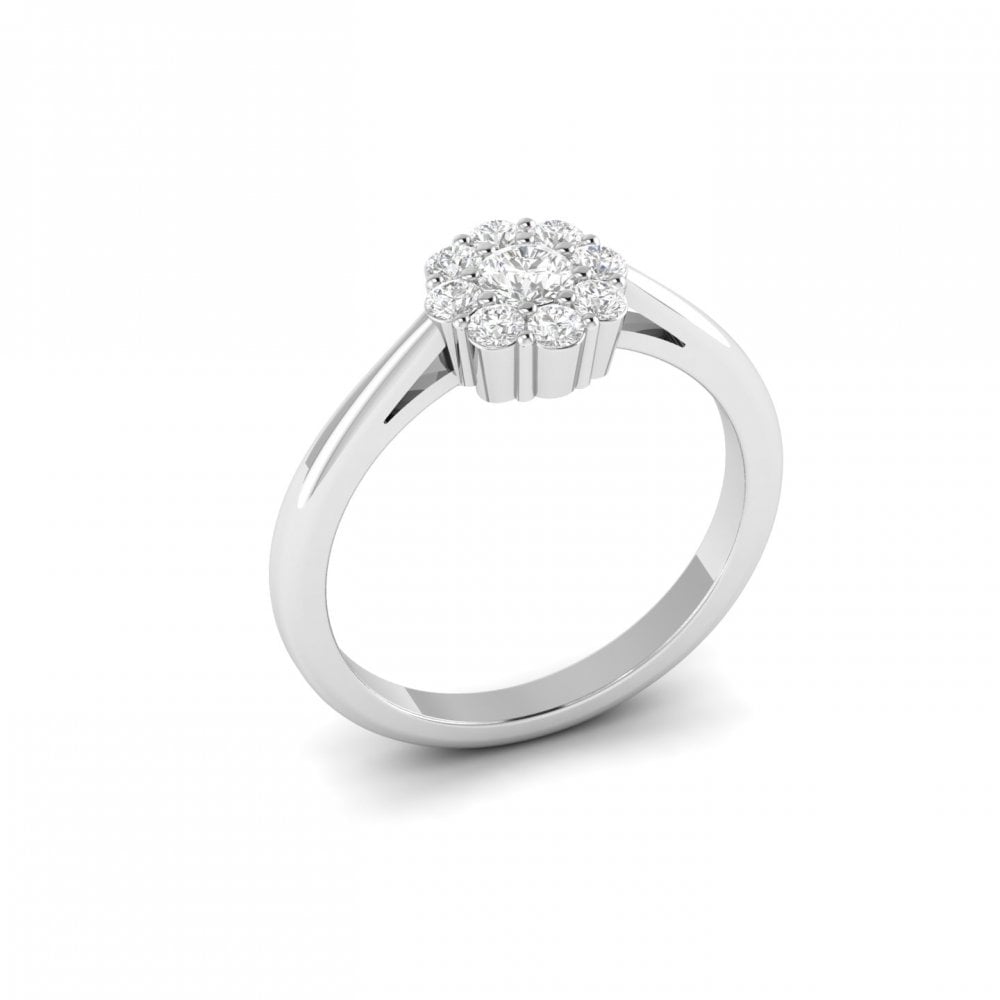 Ella White Gold Lab Diamond Engagement Ring