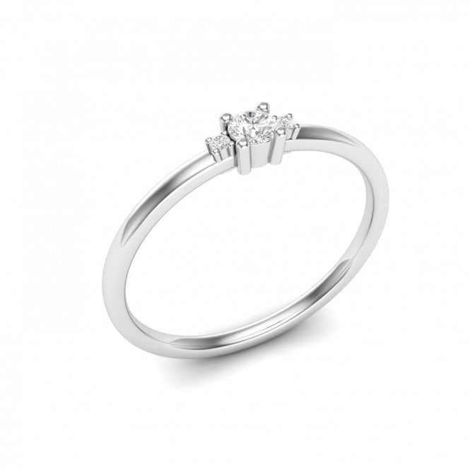 Scarlett White Gold Lab Diamond Three stone Engagement Ring