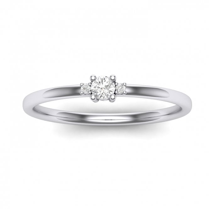 Scarlett White Gold Lab Diamond Three stone Engagement Ring