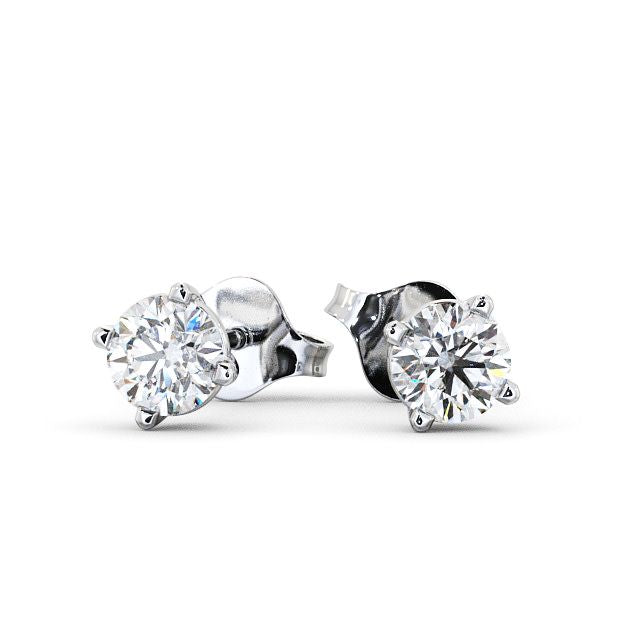 Allison White gold Four Claw Diamond Stud Earrings