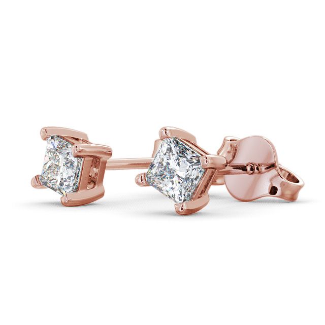 Gabriella Rose Gold Princess Lab Diamond Stud Earrings