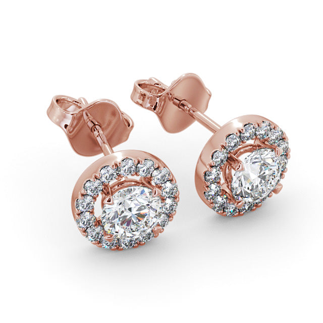 Peyton Rose Gold Halo Lab Diamond Earring